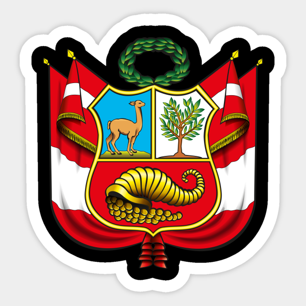 Escudo Nacional Perú - Peru - Sticker | TeePublic
